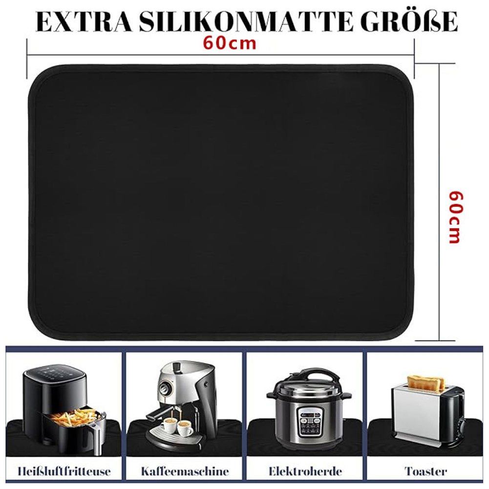Kitchen Appliances Usa - Voor keukenapparatuur Zwarte Airfryermat Brandwerend tot