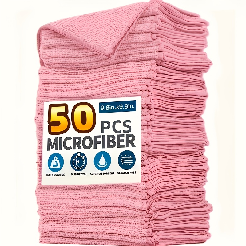 Kitchen Appliances Countertop - 1-50 Stuks Lichtroze Microfiber Keukenhanddoeken Super