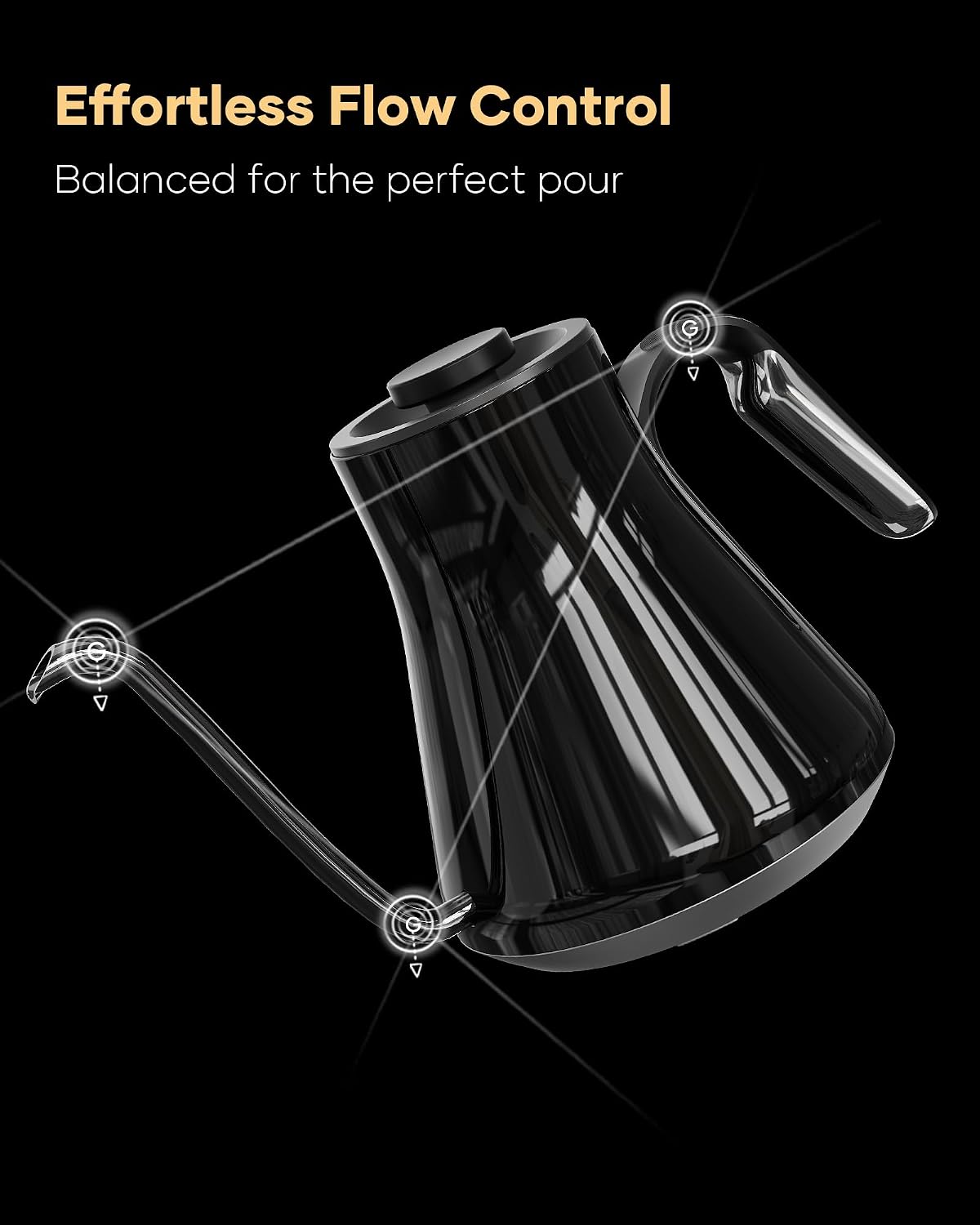 Elektrische waterkoker met zwa - Electric Kettle Gooseneck recensie en prijs